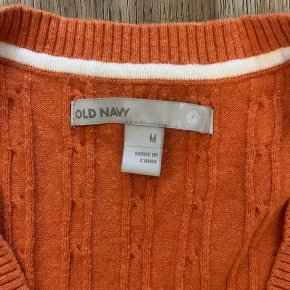 Orange Old Navy Cable Knit Sweater - Picture 6 of 6